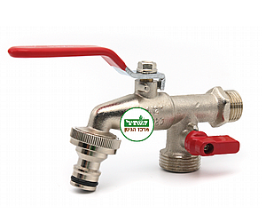 ברז גן מתכת 3/4"+חיבור מהיר SD ברז גן מתכת 3/4"+חיבור מהיר SD